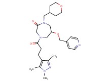 6-(4-pyridinylmethoxy)-1-(tetrahydro-2H-pyran-4-ylmethyl)-4-[3-(1,3,5-trimethyl-1H-pyrazol-4-yl)propanoyl]-1,4-diazepan-2-one
