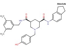 (3R,5S)-N-(2,3-dihydro-1H-inden-5-yl)-N'-(3,5-dimethylbenzyl)-1-(4-hydroxybenzyl)-3,5-piperidinedicarboxamide