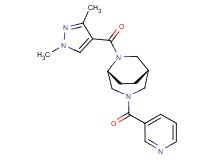 (1S*,5R*)-6-[(1,3-dimethyl-1H-pyrazol-4-yl)carbonyl]-3-(3-pyridinylcarbonyl)-3,6-diazabicyclo[3.2.2]nonane