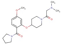 (2-{4-[5-methoxy-2-(pyrrolidin-1-ylcarbonyl)phenoxy]piperidin-1-yl}-2-oxoethyl)dimethylamine