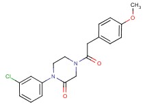 1-(3-chlorophenyl)-4-[(4-methoxyphenyl)acetyl]-2-piperazinone