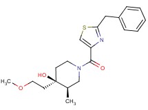 (3R*,4R*)-1-[(2-benzyl-1,3-thiazol-4-yl)carbonyl]-4-(2-methoxyethyl)-3-methylpiperidin-4-ol