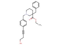 ethyl 3-benzyl-1-[4-(4-hydroxy-1-butyn-1-yl)benzyl]-3-piperidinecarboxylate