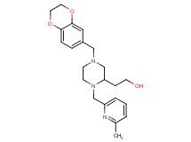 2-{4-(2,3-dihydro-1,4-benzodioxin-6-ylmethyl)-1-[(6-methyl-2-pyridinyl)methyl]-2-piperazinyl}ethanol