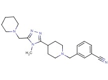 3-({4-[4-methyl-5-(piperidin-1-ylmethyl)-4H-1,2,4-triazol-3-yl]piperidin-1-yl}methyl)benzonitrile