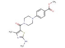 methyl 4-(4-{[4-methyl-2-(methylamino)-1,3-thiazol-5-yl]carbonyl}-1-piperazinyl)benzoate