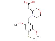 {4-[2,5-dimethoxy-4-(methylthio)benzyl]-3-morpholinyl}acetic acid