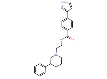 N-[2-(3-phenyl-1-piperidinyl)ethyl]-4-(1H-pyrazol-3-yl)benzamide