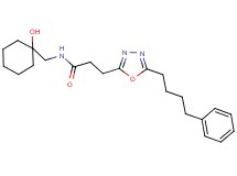 N-[(1-hydroxycyclohexyl)methyl]-3-[5-(4-phenylbutyl)-1,3,4-oxadiazol-2-yl]propanamide