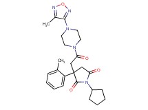 1-cyclopentyl-3-{2-[4-(4-methyl-1,2,5-oxadiazol-3-yl)-1-piperazinyl]-2-oxoethyl}-3-(2-methylphenyl)-2,5-pyrrolidinedione