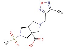 (3aR*,6aR*)-2-[(4-methyl-1,2,5-oxadiazol-3-yl)methyl]-5-(methylsulfonyl)hexahydropyrrolo[3,4-c]pyrrole-3a(1H)-carboxylic acid