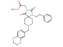methyl [8-(2,3-dihydro-1,4-benzodioxin-6-ylmethyl)-2,4-dioxo-1-(2-phenylethyl)-1,3,8-triazaspiro[4.5]dec-3-yl]acetate