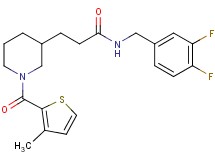 N-(3,4-difluorobenzyl)-3-{1-[(3-methyl-2-thienyl)carbonyl]-3-piperidinyl}propanamide