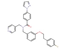 N-{3-[2-(4-fluorophenyl)ethoxy]benzyl}-4-(1H-pyrazol-1-yl)-N-(4-pyridinylmethyl)benzamide