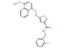 N-(2-fluorobenzyl)-5-{[(4-methoxy-1-naphthyl)oxy]methyl}-3-isoxazolecarboxamide