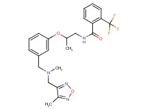 N-{2-[3-({methyl[(4-methyl-1,2,5-oxadiazol-3-yl)methyl]amino}methyl)phenoxy]propyl}-2-(trifluoromethyl)benzamide