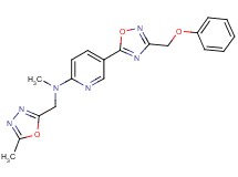 N-methyl-N-[(5-methyl-1,3,4-oxadiazol-2-yl)methyl]-5-[3-(phenoxymethyl)-1,2,4-oxadiazol-5-yl]-2-pyridinamine