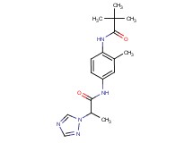 2,2-dimethyl-N-(2-methyl-4-{[2-(1H-1,2,4-triazol-1-yl)propanoyl]amino}phenyl)propanamide
