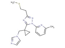 2-{5-[1-(1H-imidazol-1-ylmethyl)cyclopropyl]-3-[2-(methylthio)ethyl]-1H-1,2,4-triazol-1-yl}-6-methylpyridine