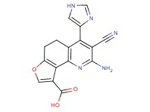 2-amino-3-cyano-4-(1H-imidazol-4-yl)-5,6-dihydrofuro[2,3-h]quinoline-9-carboxylic acid