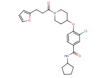 3-chloro-N-cyclopentyl-4-({1-[3-(2-furyl)propanoyl]-4-piperidinyl}oxy)benzamide