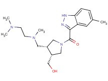 {(3R*,4R*)-4-{[[2-(dimethylamino)ethyl](methyl)amino]methyl}-1-[(5-methyl-1H-indazol-3-yl)carbonyl]pyrrolidin-3-yl}methanol
