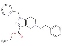ethyl 5-(2-phenylethyl)-1-(2-pyridinylmethyl)-4,5,6,7-tetrahydro-1H-pyrazolo[4,3-c]pyridine-3-carboxylate