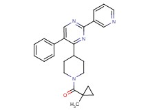 4-{1-[(1-methylcyclopropyl)carbonyl]-4-piperidinyl}-5-phenyl-2-(3-pyridinyl)pyrimidine