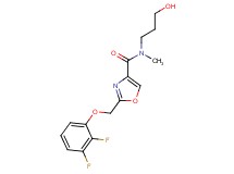 2-[(2,3-difluorophenoxy)methyl]-N-(3-hydroxypropyl)-N-methyl-1,3-oxazole-4-carboxamide