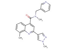 N,8-dimethyl-2-(1-methyl-1H-pyrazol-4-yl)-N-(pyridin-3-ylmethyl)quinoline-4-carboxamide