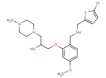 1-[2-({[(5-chloro-2-thienyl)methyl]amino}methyl)-5-methoxyphenoxy]-3-(4-methyl-1-piperazinyl)-2-propanol