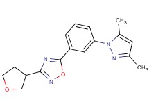 5-[3-(3,5-dimethyl-1H-pyrazol-1-yl)phenyl]-3-(tetrahydrofuran-3-yl)-1,2,4-oxadiazole