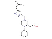 2-{1-cyclohexyl-4-[(5-isobutyl-1H-pyrazol-3-yl)methyl]-2-piperazinyl}ethanol