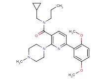 N-(cyclopropylmethyl)-6-(2,5-dimethoxyphenyl)-2-(4-methyl-1-piperazinyl)-N-propylnicotinamide