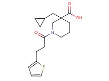 3-(cyclopropylmethyl)-1-[3-(2-thienyl)propanoyl]piperidine-3-carboxylic acid