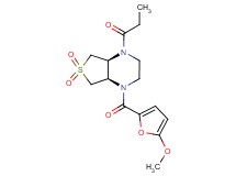 (4aS*,7aR*)-1-(5-methoxy-2-furoyl)-4-propionyloctahydrothieno[3,4-b]pyrazine 6,6-dioxide