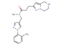 N-methyl-N-{[1-(2-methylphenyl)-1H-pyrazol-4-yl]methyl}-3-(4,5,6,7-tetrahydropyrazolo[1,5-a]pyrazin-2-yl)propanamide hydrochloride