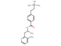 4-(3-hydroxy-3-methylbutyl)-N-[1-methyl-2-(3-methyl-2-pyridinyl)ethyl]benzamide