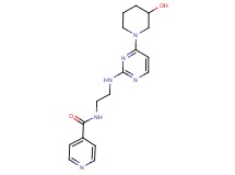N-(2-{[4-(3-hydroxypiperidin-1-yl)pyrimidin-2-yl]amino}ethyl)isonicotinamide