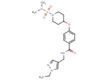 4-({1-[(dimethylamino)sulfonyl]-4-piperidinyl}oxy)-N-[(1-ethyl-1H-pyrazol-4-yl)methyl]benzamide