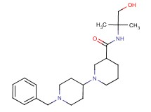 1'-benzyl-N-(2-hydroxy-1,1-dimethylethyl)-1,4'-bipiperidine-3-carboxamide