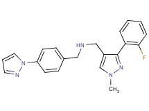 1-[3-(2-fluorophenyl)-1-methyl-1H-pyrazol-4-yl]-N-[4-(1H-pyrazol-1-yl)benzyl]methanamine
