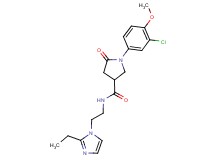 1-(3-chloro-4-methoxyphenyl)-N-[2-(2-ethyl-1H-imidazol-1-yl)ethyl]-5-oxo-3-pyrrolidinecarboxamide