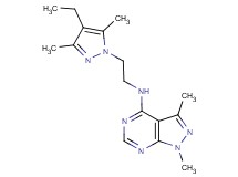 N-[2-(4-ethyl-3,5-dimethyl-1H-pyrazol-1-yl)ethyl]-1,3-dimethyl-1H-pyrazolo[3,4-d]pyrimidin-4-amine