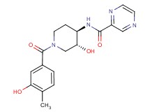 N-[(3R*,4R*)-3-hydroxy-1-(3-hydroxy-4-methylbenzoyl)piperidin-4-yl]pyrazine-2-carboxamide