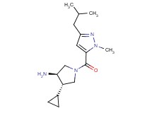 (3R*,4S*)-4-cyclopropyl-1-[(3-isobutyl-1-methyl-1H-pyrazol-5-yl)carbonyl]pyrrolidin-3-amine