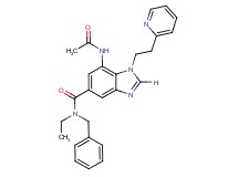 7-(acetylamino)-N-benzyl-N-ethyl-1-[2-(2-pyridinyl)ethyl]-1H-benzimidazole-5-carboxamide
