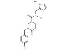1-(4-chlorobenzyl)-N-methyl-N-[(1-methyl-1H-imidazol-2-yl)methyl]-6-oxo-3-piperidinecarboxamide