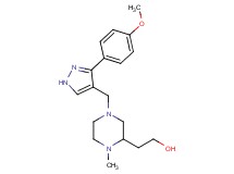 2-(4-{[3-(4-methoxyphenyl)-1H-pyrazol-4-yl]methyl}-1-methyl-2-piperazinyl)ethanol