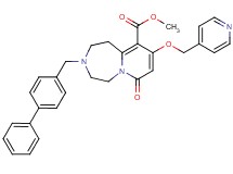 methyl 3-(4-biphenylylmethyl)-7-oxo-9-(4-pyridinylmethoxy)-1,2,3,4,5,7-hexahydropyrido[1,2-d][1,4]diazepine-10-carboxylate